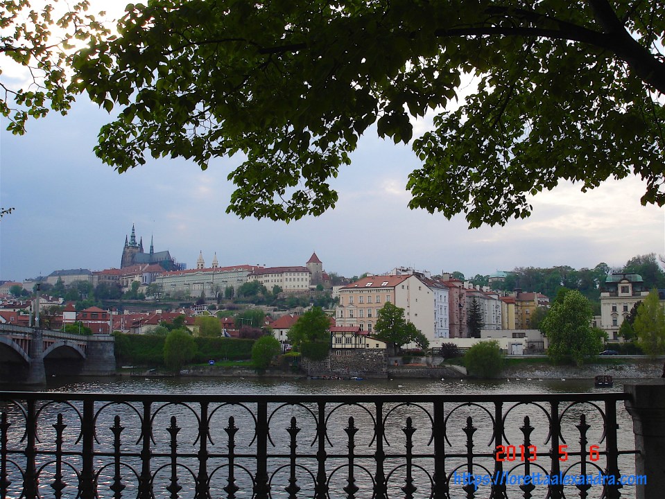 A view of Lesser Town, from the left bank of the Vitava River