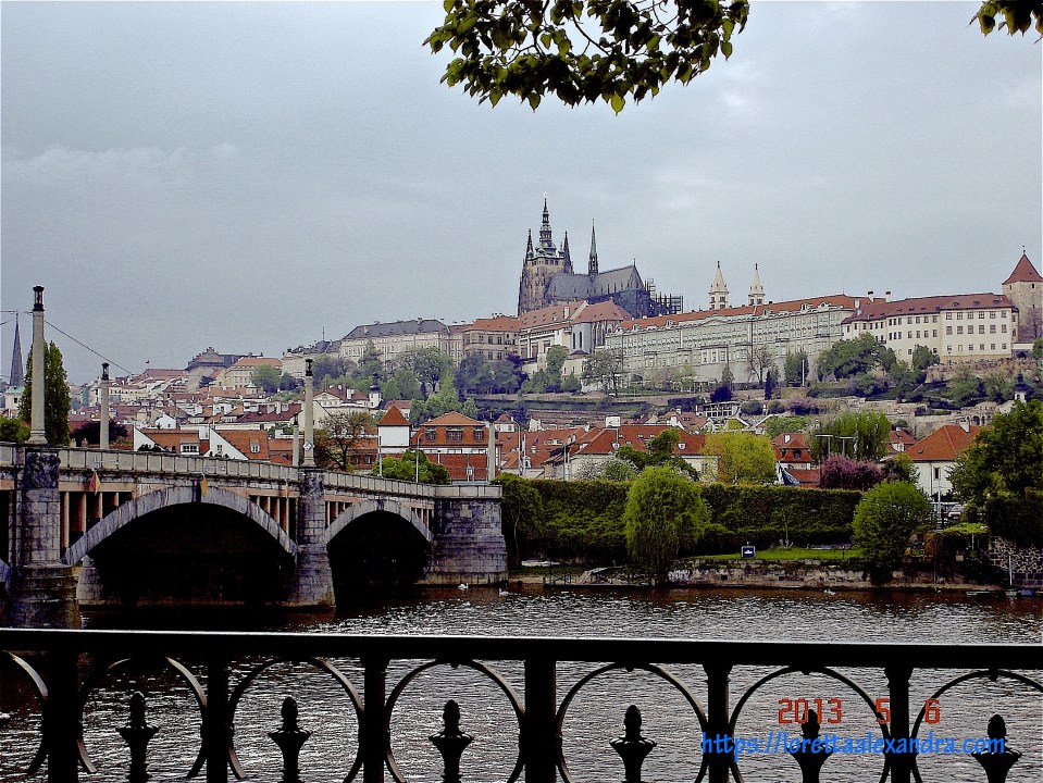 The Charles Bridge, and beyond, Prague Castle, in Lesser Town