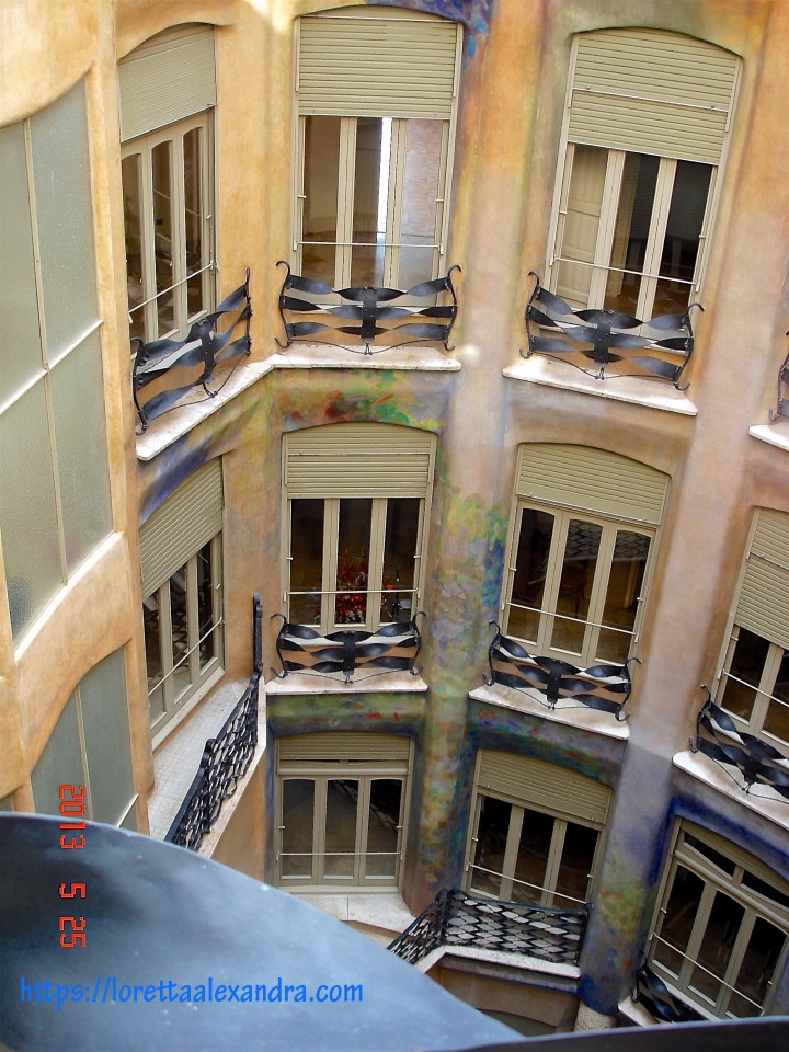 Casa Milà - View of the courtyard from a balcony