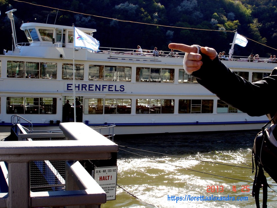 Here to board the boat for a day trip on the Rhine River.