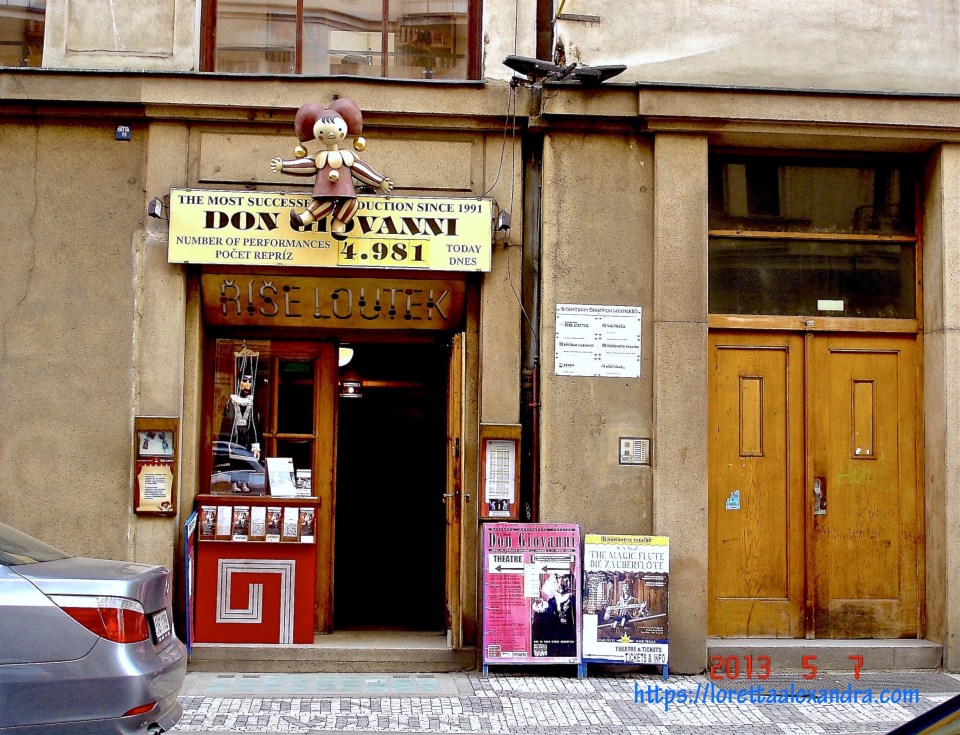 RISE LOUTEK, a fairy tale, puppet theater, at Zatecka 98/1, Prague, in Old Town.