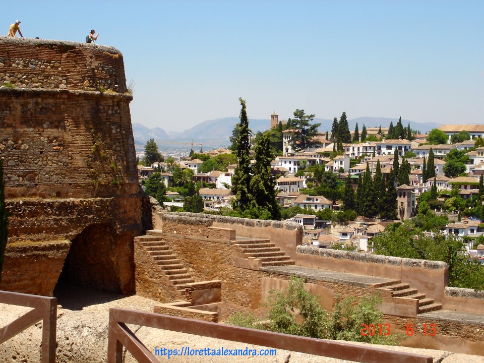 Exterior of the palace and fortress, overlooking Granada.