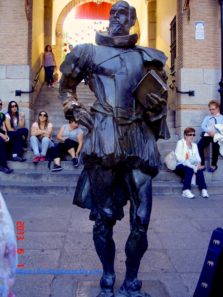 Statue of Miguel de Cervantes, near Plaza de Zocodover, in Toledo