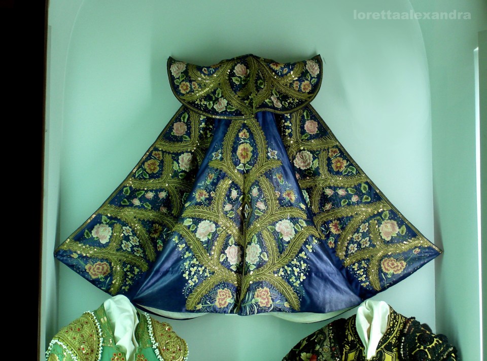 A matador's cape worn in the ceremonial parade before the bullfight - Plaza de Toros de la Real Maestranza Museum