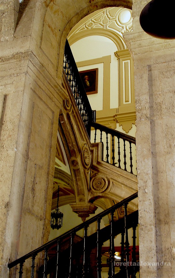 A stairwell at the University of Seville