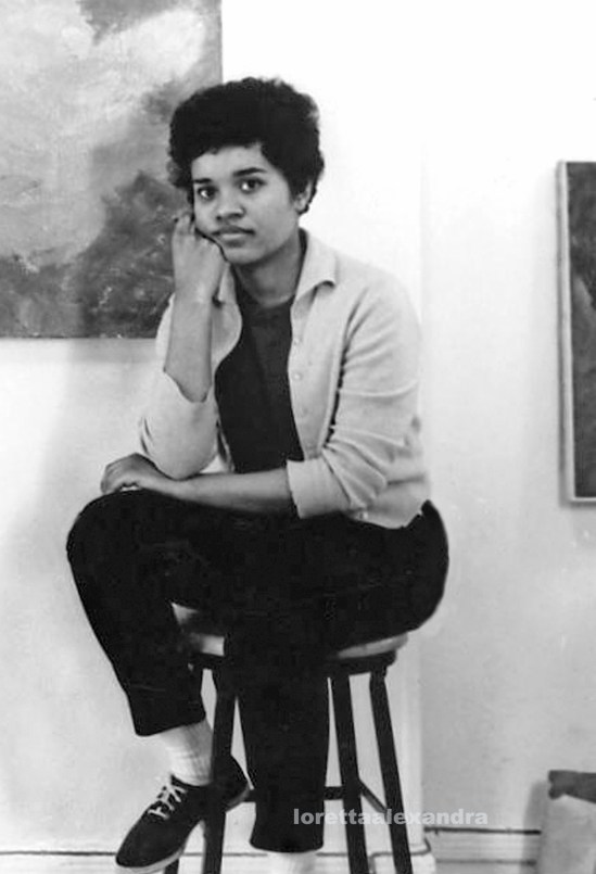 Loretta at Cooper Union - Victor Candell's painting class, 1962